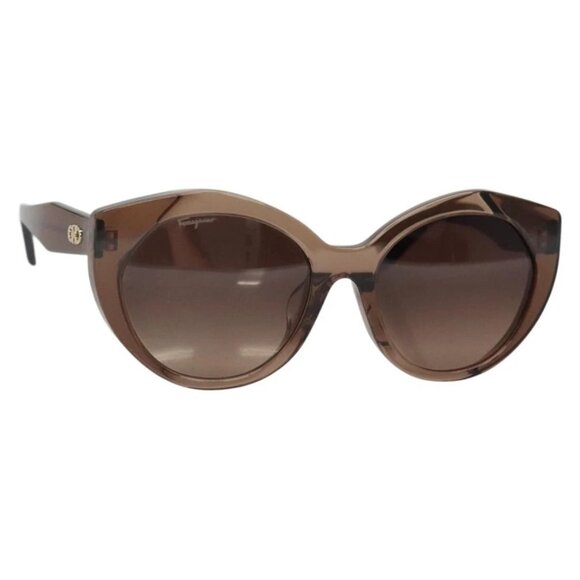 Salvatore Ferragamo Gancini Sunglasses plastic Brown Auth - Picture 2 of 15